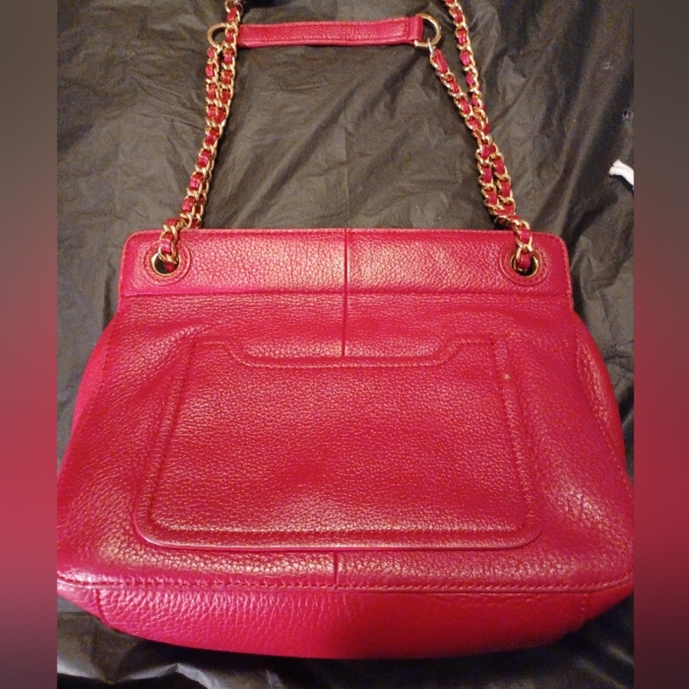 Tory Burch Cherry Red Chain Shoulder Bag/crossbody - Picture 2 of 8